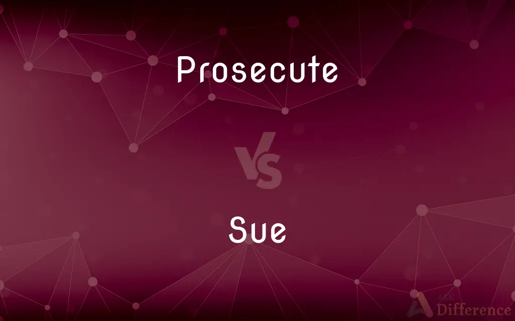 Prosecute vs. Sue — What's the Difference?