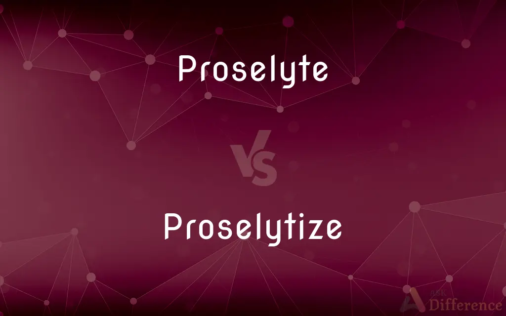 Proselyte vs. Proselytize — What's the Difference?