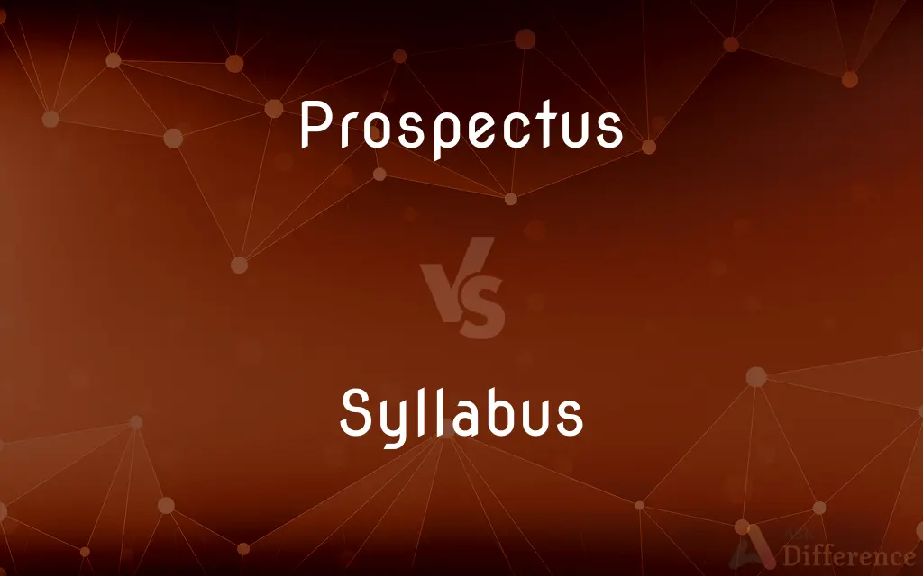 Prospectus vs. Syllabus — What's the Difference?