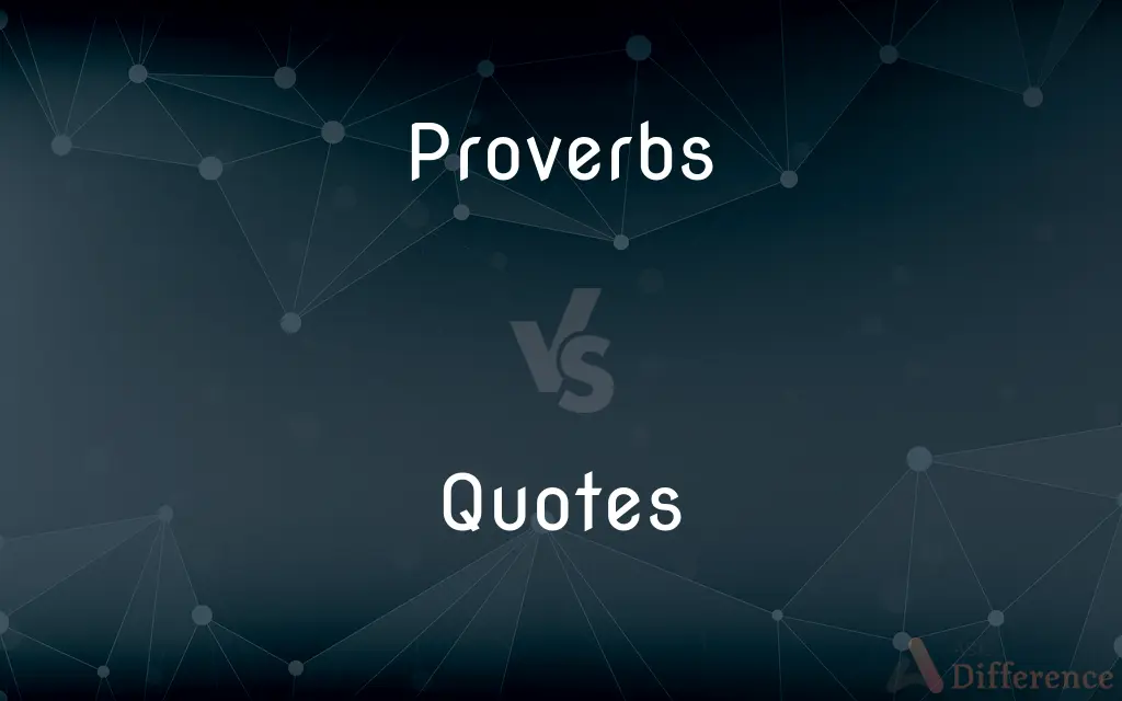 Proverbs vs. Quotes — What's the Difference?