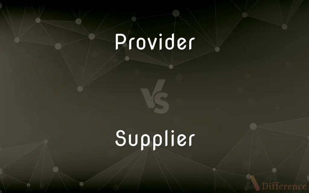 Provider vs. Supplier — What's the Difference?