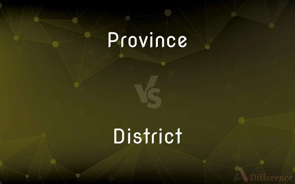 Province vs. District — What's the Difference?