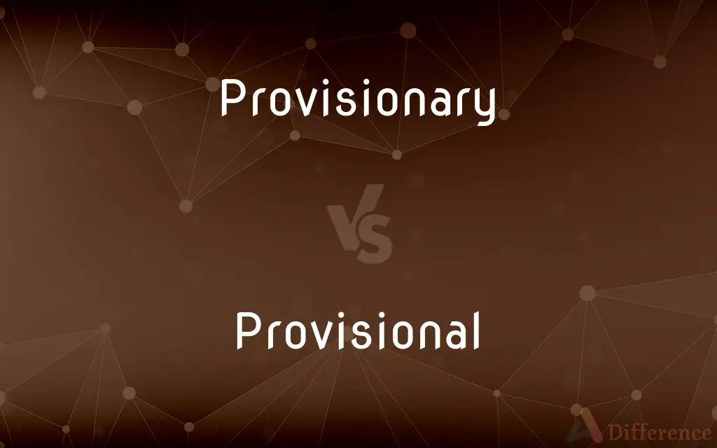 Provisionary vs. Provisional — What's the Difference?
