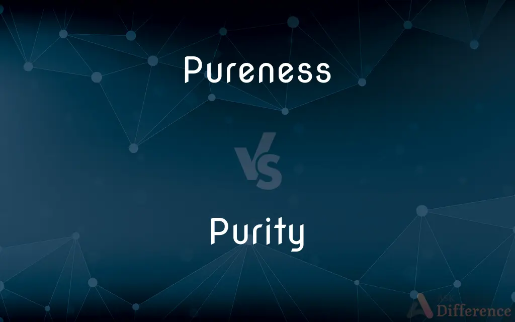 Pureness vs. Purity — What's the Difference?