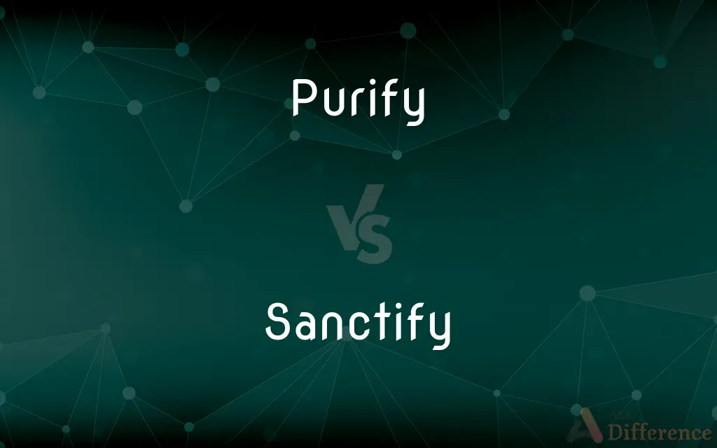Purify vs. Sanctify — What's the Difference?