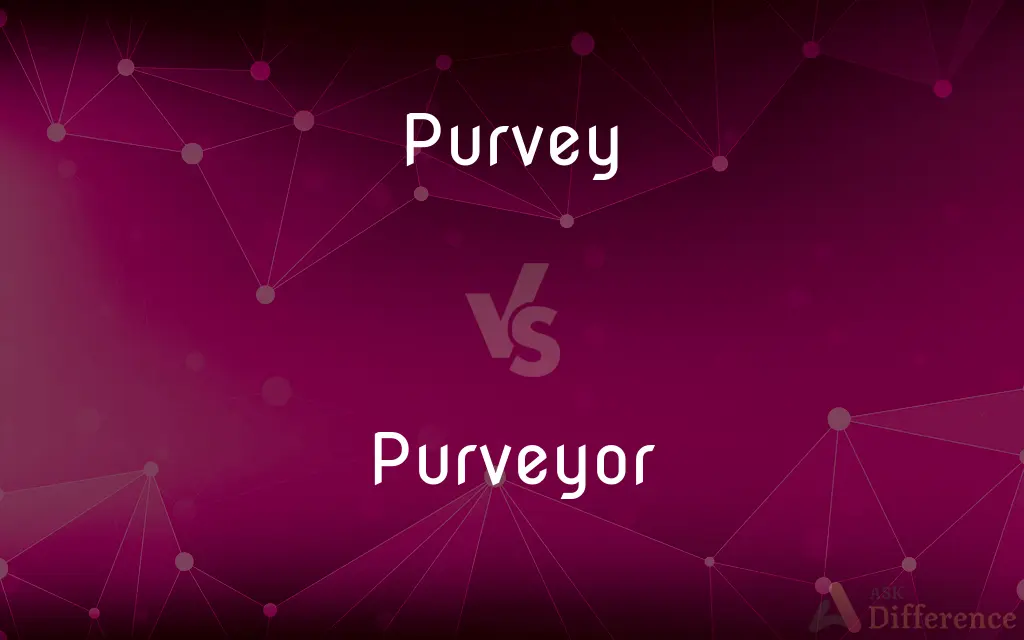 Purvey vs. Purveyor — What's the Difference?