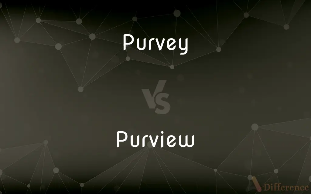 Purvey vs. Purview — What's the Difference?