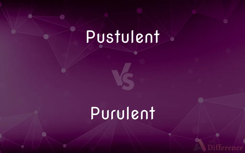 Pustulent vs. Purulent — What's the Difference?