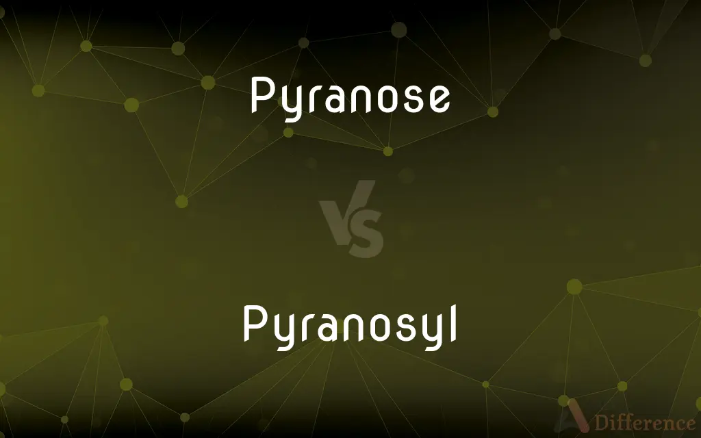 Pyranose vs. Pyranosyl — What's the Difference?