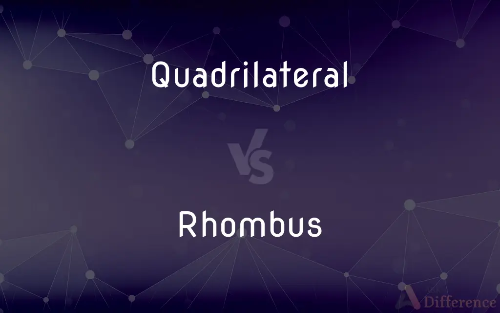 Quadrilateral vs. Rhombus — What's the Difference?