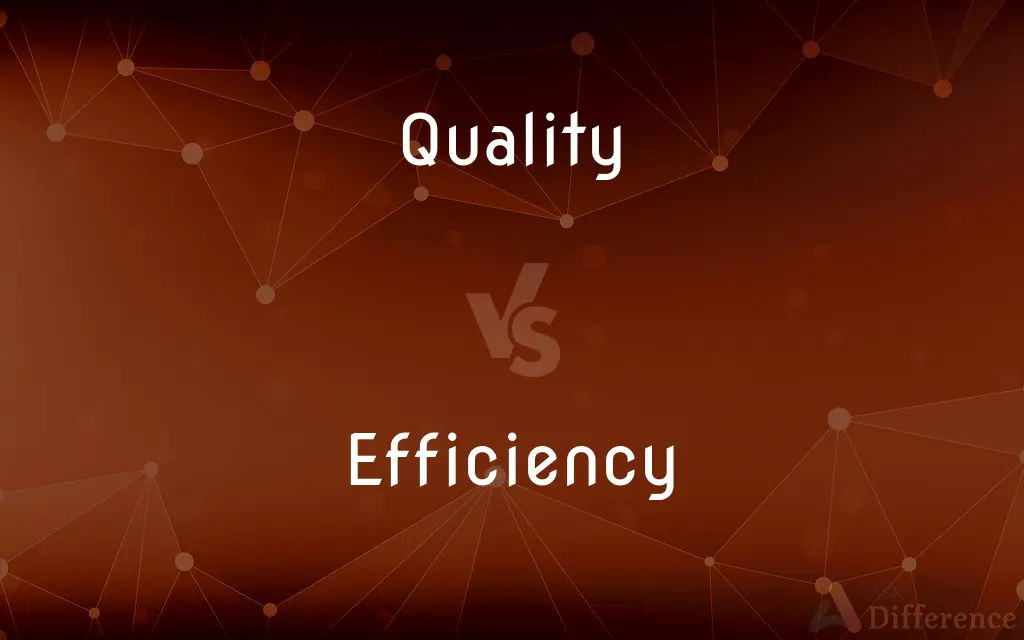 Quality vs. Efficiency — What's the Difference?
