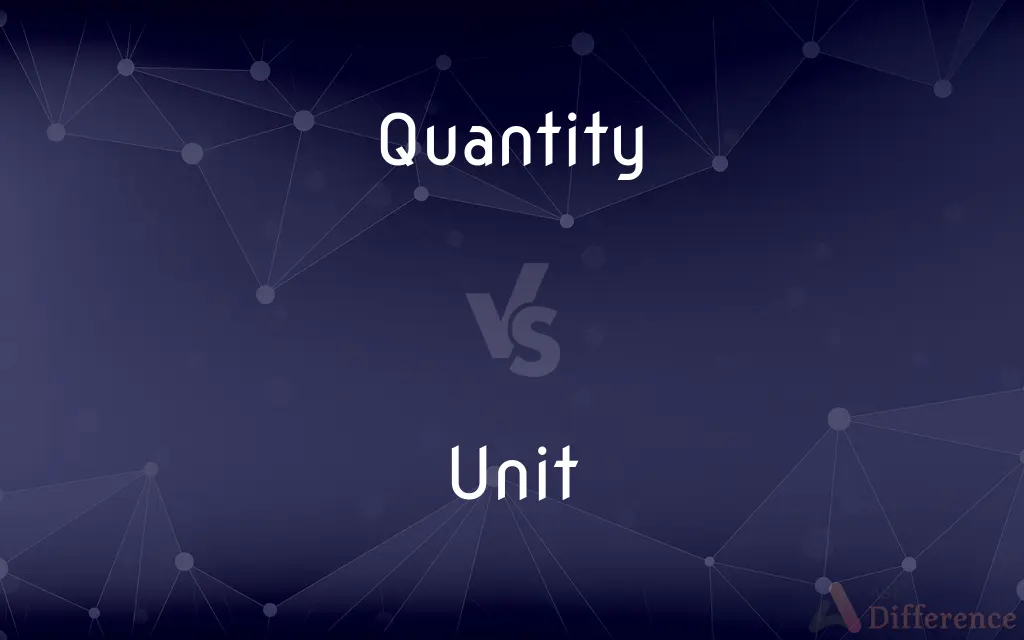 Quantity vs. Unit — What's the Difference?
