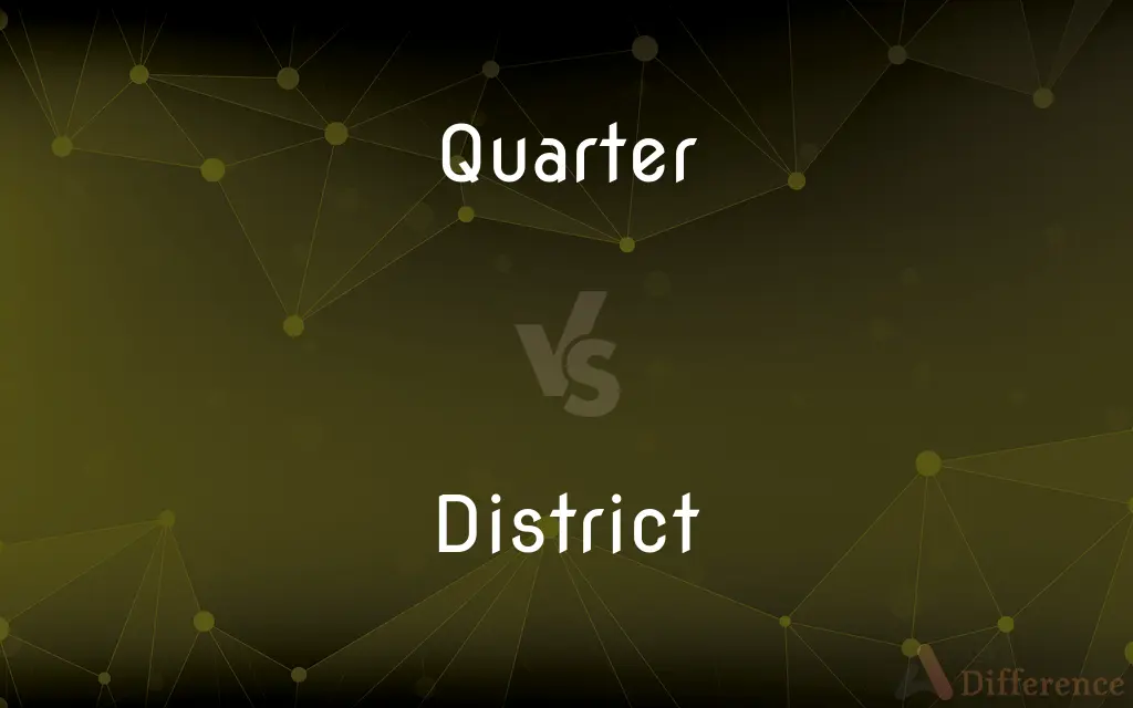 Quarter vs. District — What's the Difference?