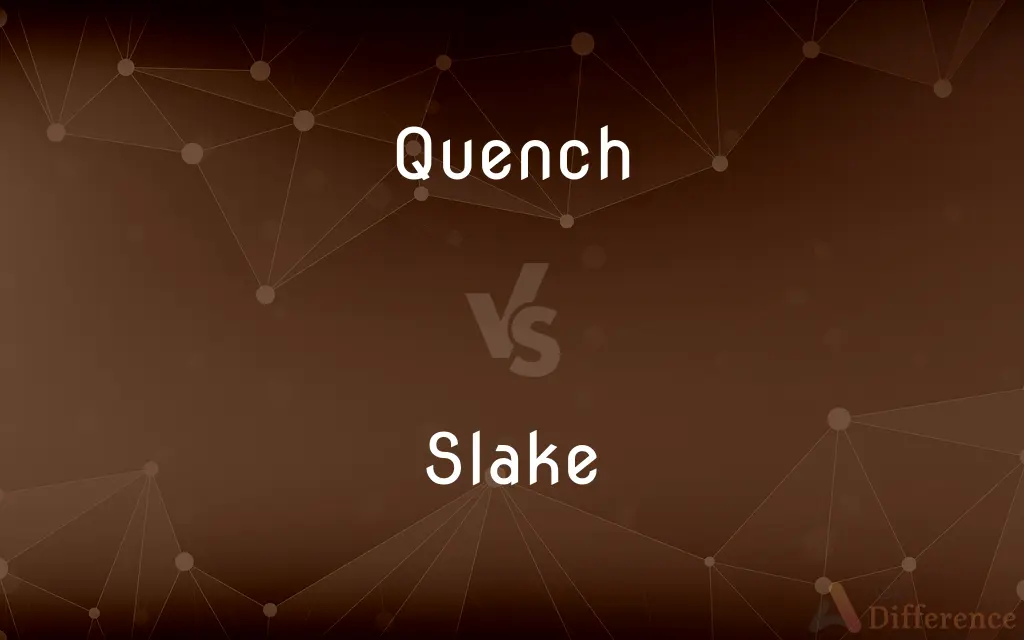 Quench vs. Slake — What's the Difference?