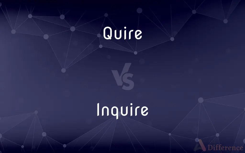 Quire vs. Inquire — What's the Difference?