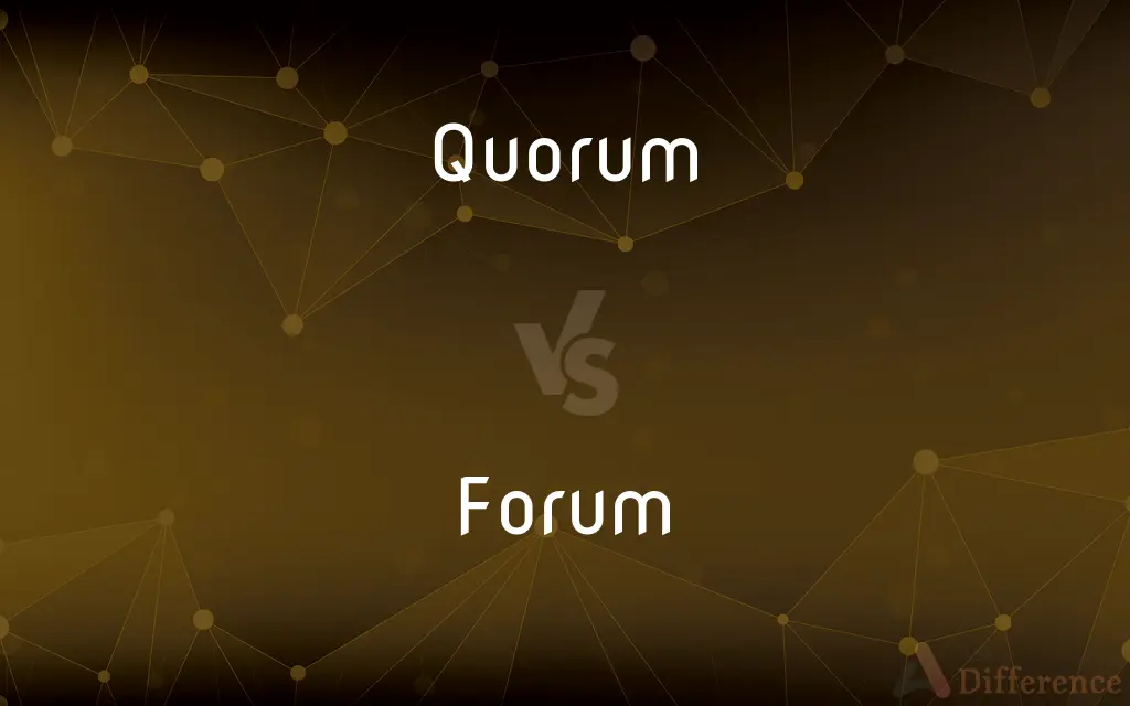 Quorum vs. Forum — What's the Difference?