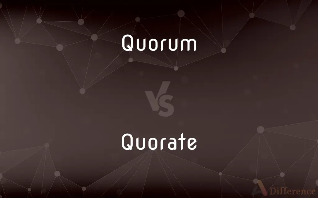 Quorum vs. Quorate — What's the Difference?