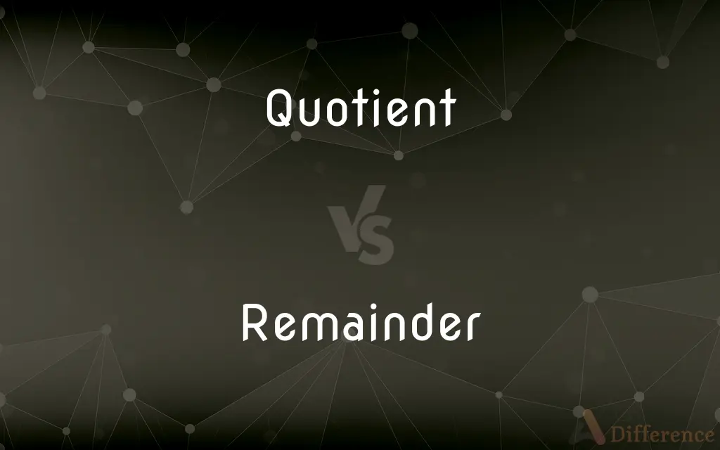 Quotient vs. Remainder — What's the Difference?