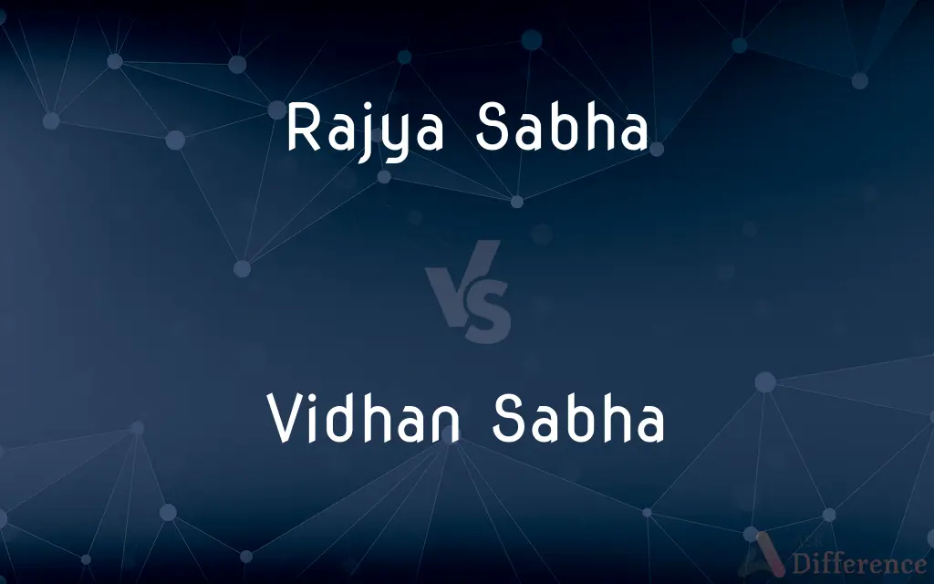 Rajya Sabha vs. Vidhan Sabha — What's the Difference?