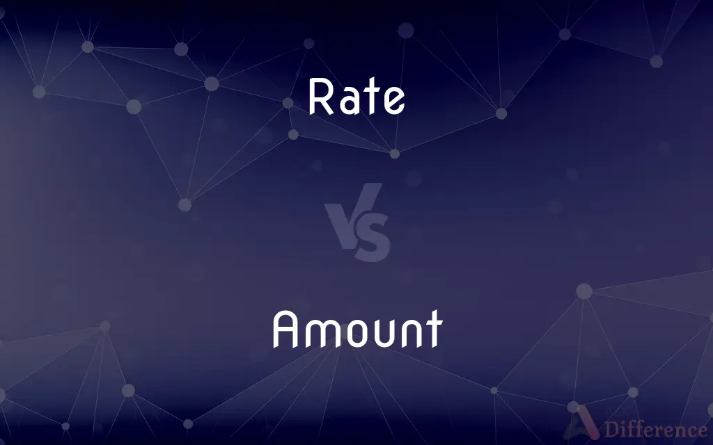 Rate vs. Amount — What's the Difference?