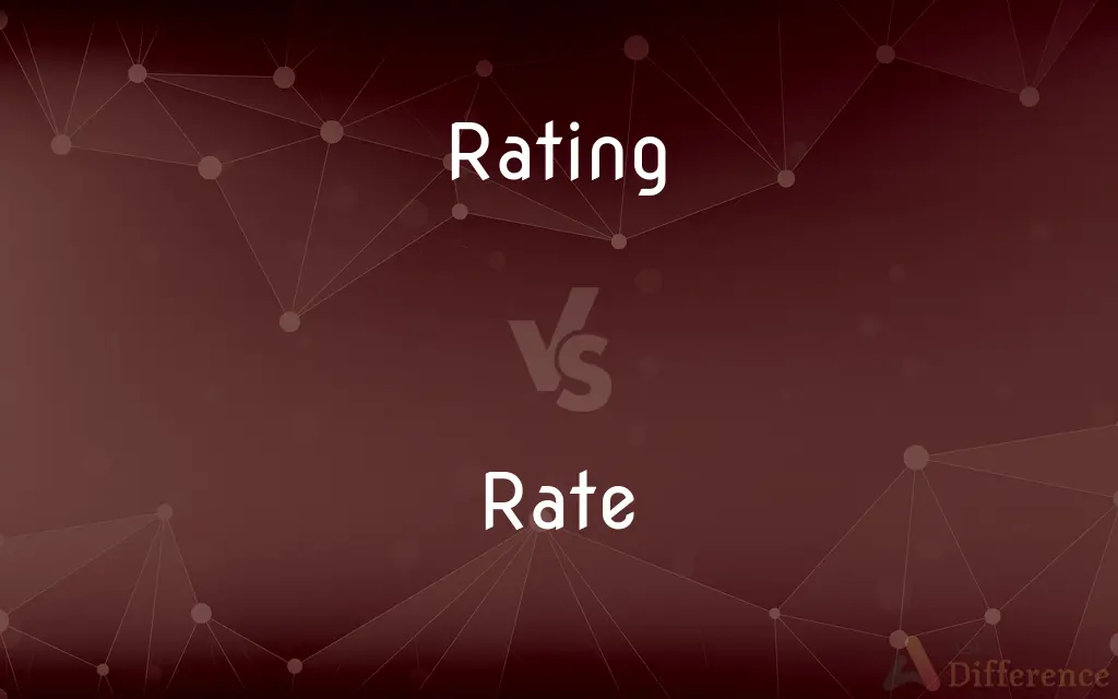 Rating vs. Rate — What's the Difference?