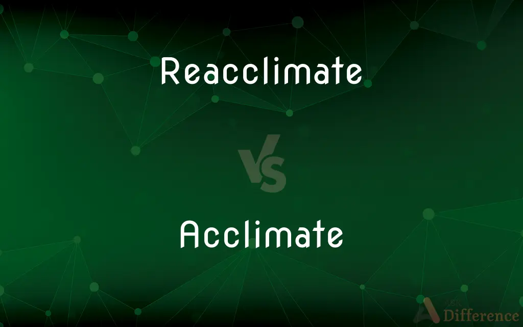 Reacclimate vs. Acclimate — What's the Difference?
