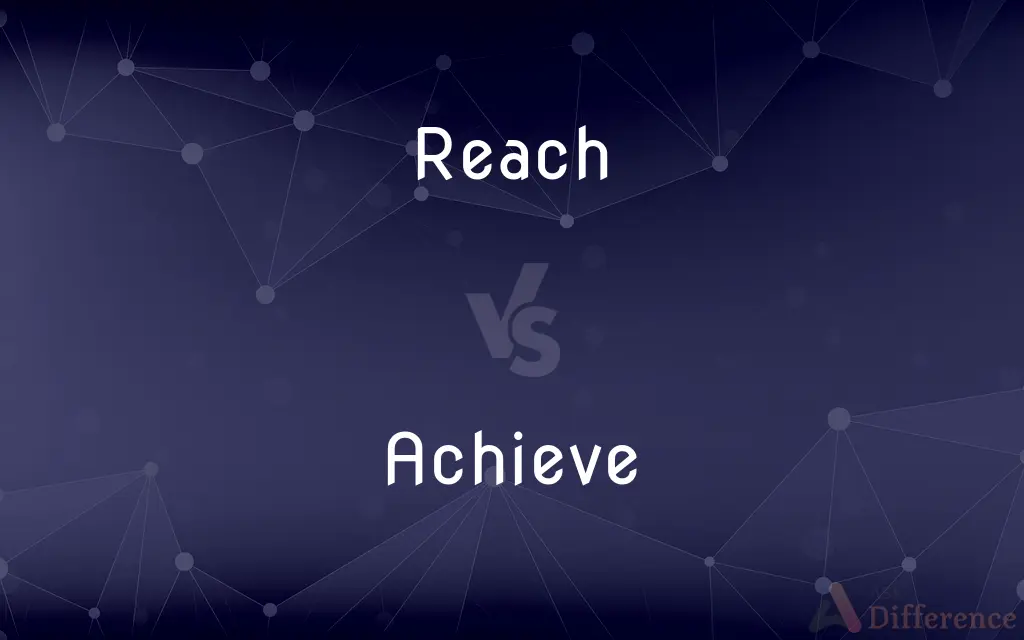 Reach vs. Achieve — What's the Difference?