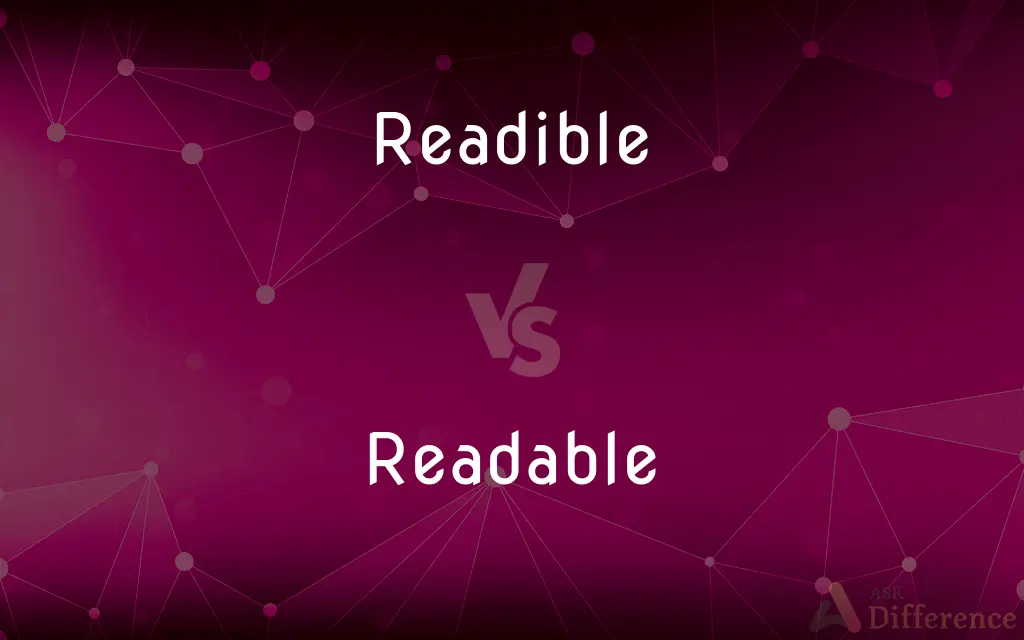 Readible vs. Readable — Which is Correct Spelling?