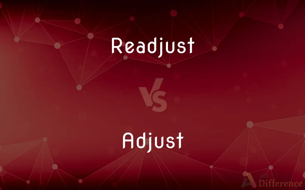 Readjust vs. Adjust — What's the Difference?