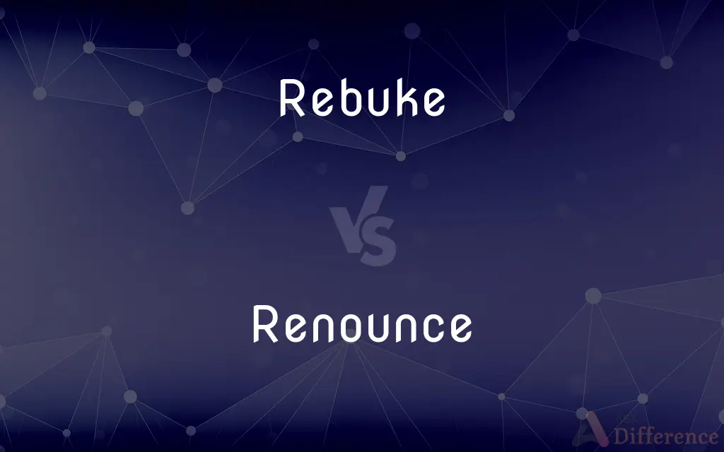 Rebuke vs. Renounce — What's the Difference?