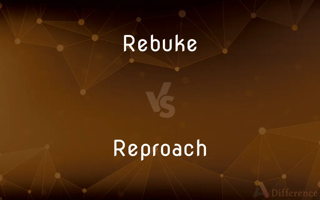 Rebuke vs. Reproach — What's the Difference?