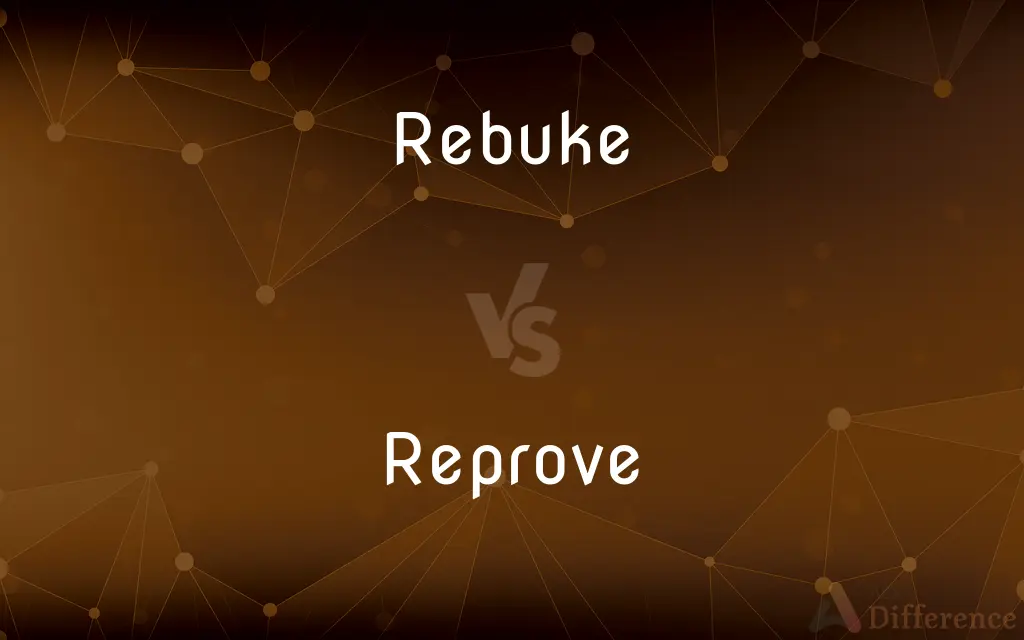 Rebuke vs. Reprove — What's the Difference?