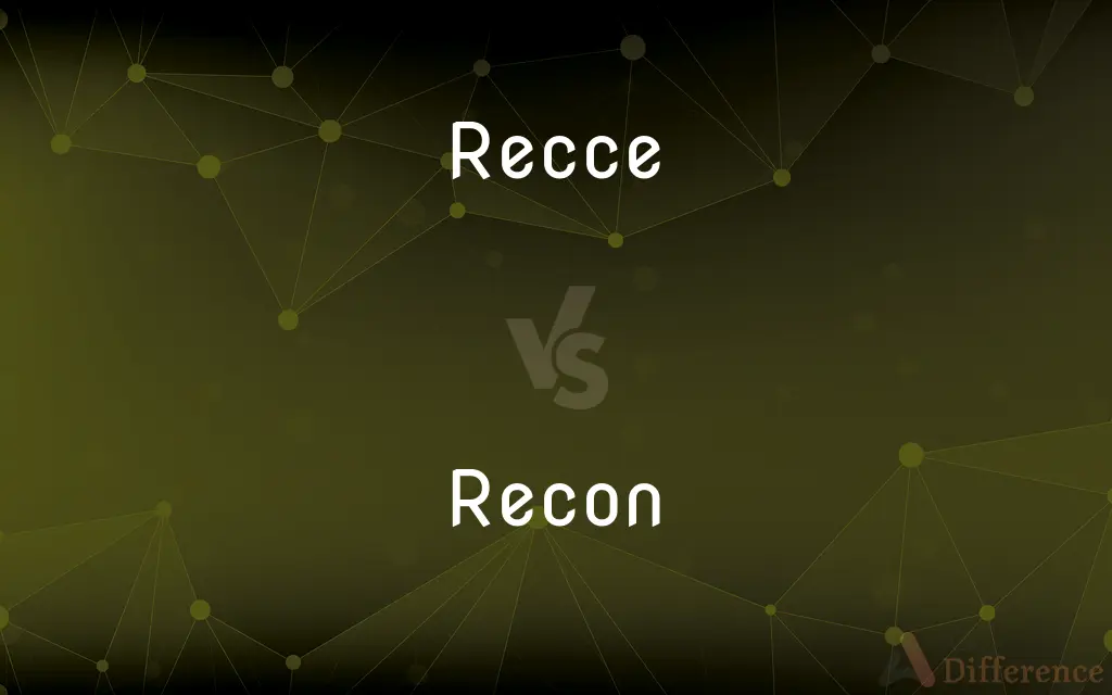 Recce vs. Recon — What's the Difference?