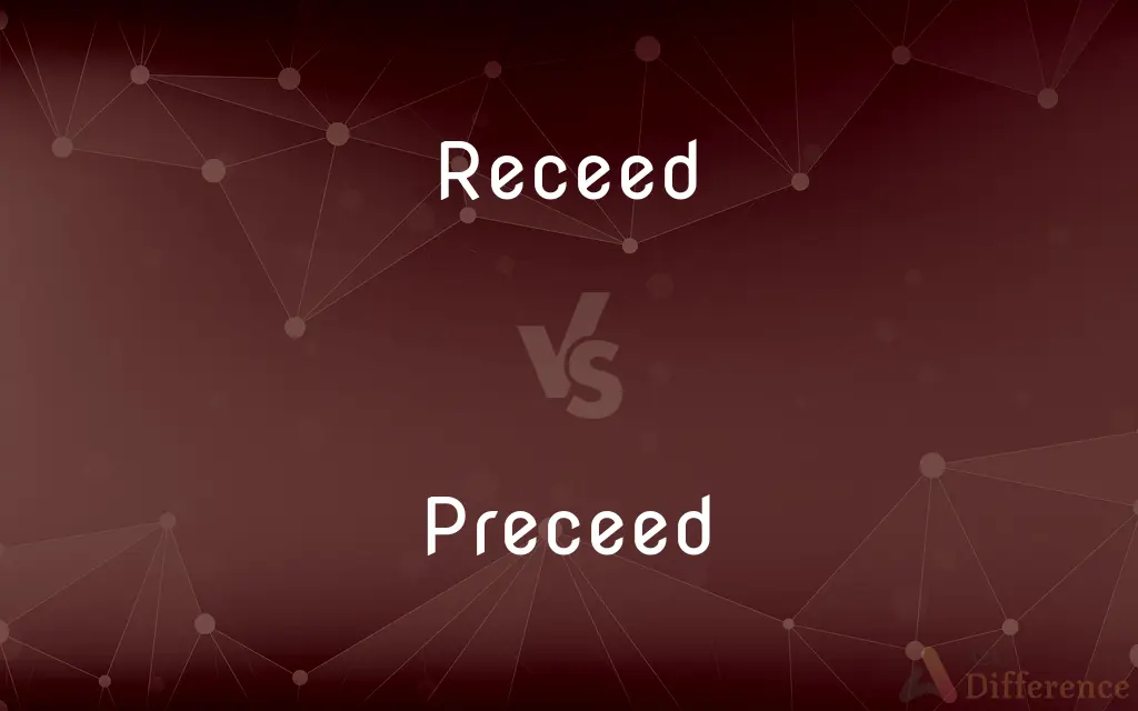 Receed vs. Preceed — What's the Difference?