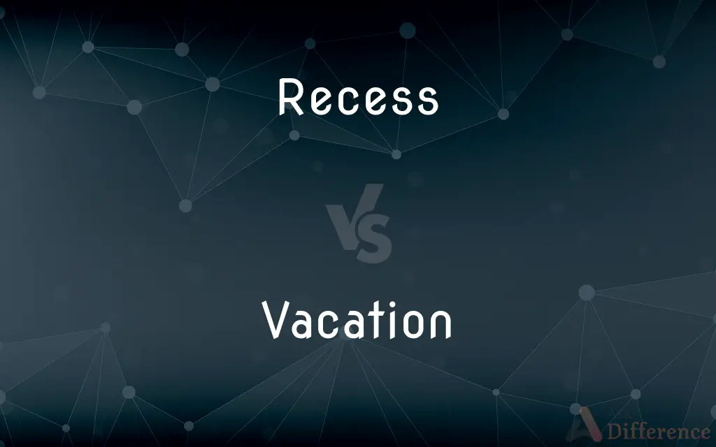 Recess vs. Vacation — What's the Difference?