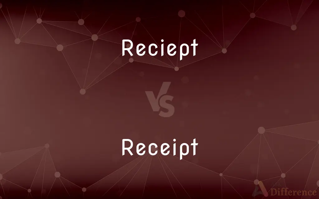 Reciept vs. Receipt — Which is Correct Spelling?