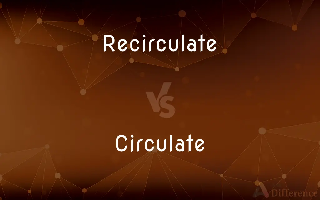 Recirculate vs. Circulate — What's the Difference?