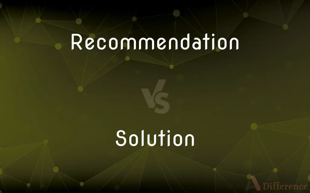 Recommendation vs. Solution — What's the Difference?