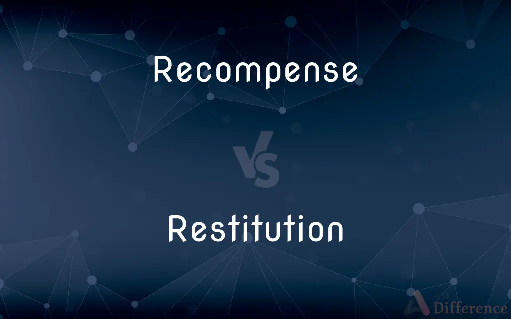 Recompense vs. Restitution — What's the Difference?