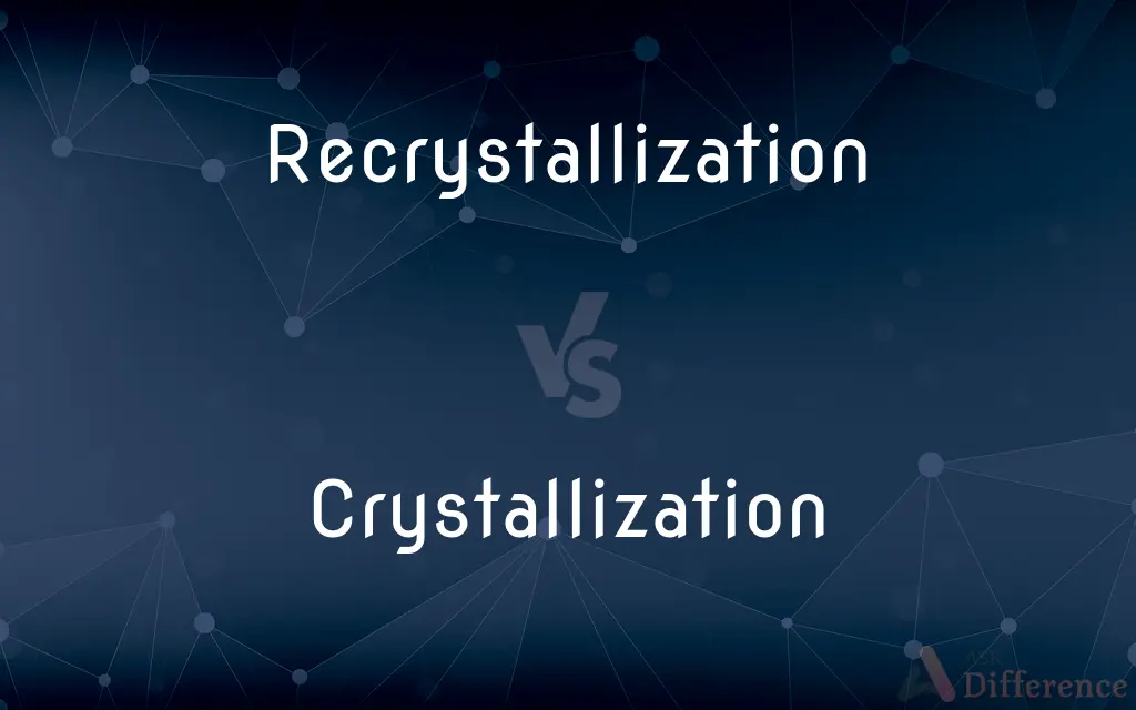 Recrystallization vs. Crystallization — What's the Difference?