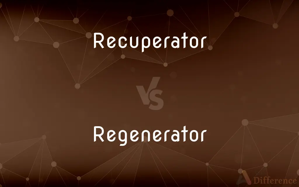 Recuperator vs. Regenerator — What's the Difference?