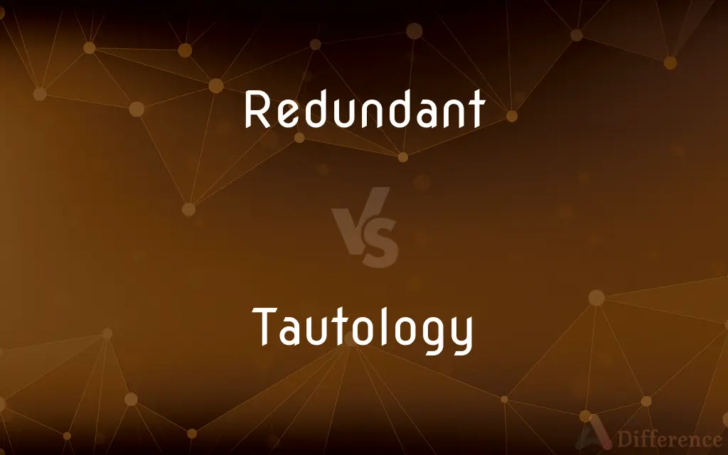 Redundant vs. Tautology — What's the Difference?