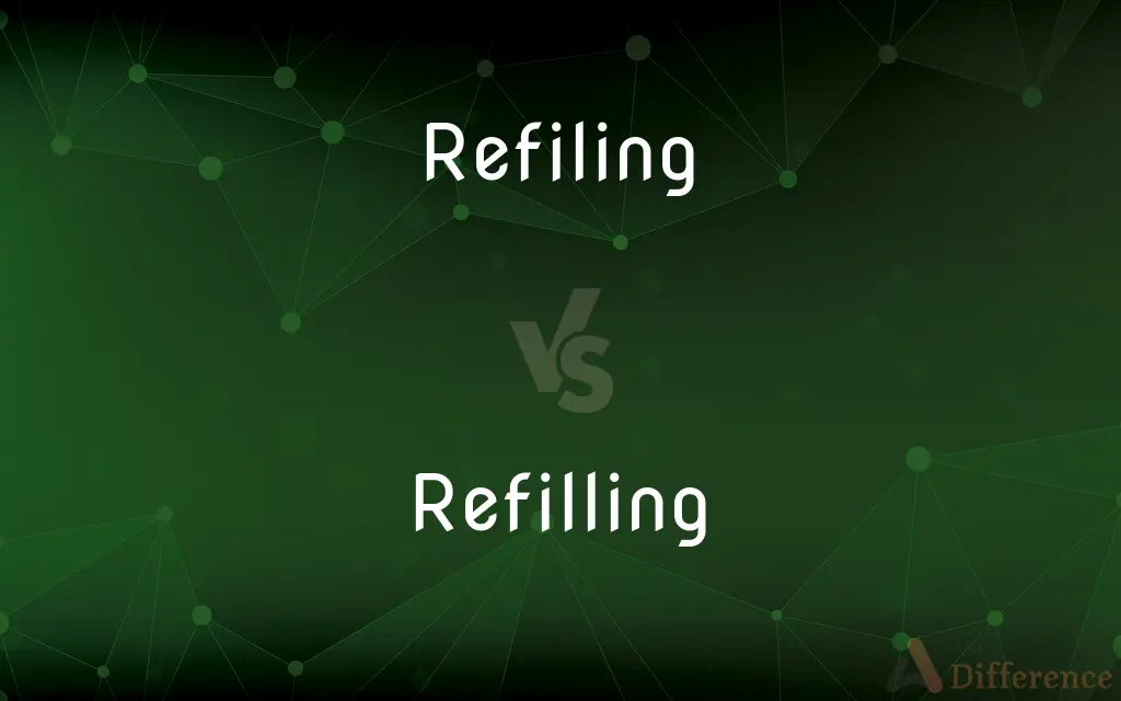 Refiling vs. Refilling — What's the Difference?