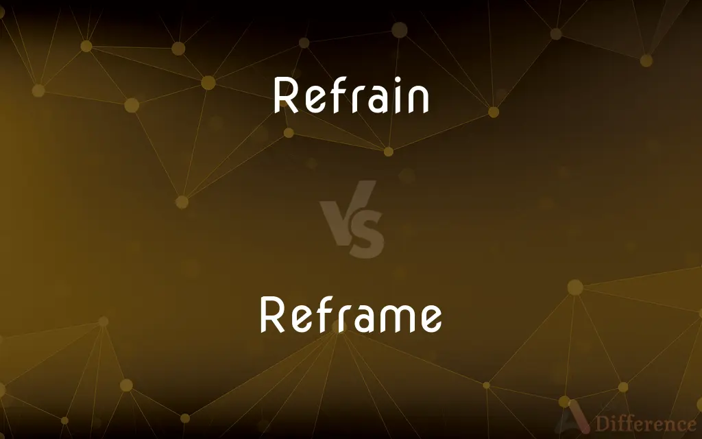 Refrain vs. Reframe — What's the Difference?