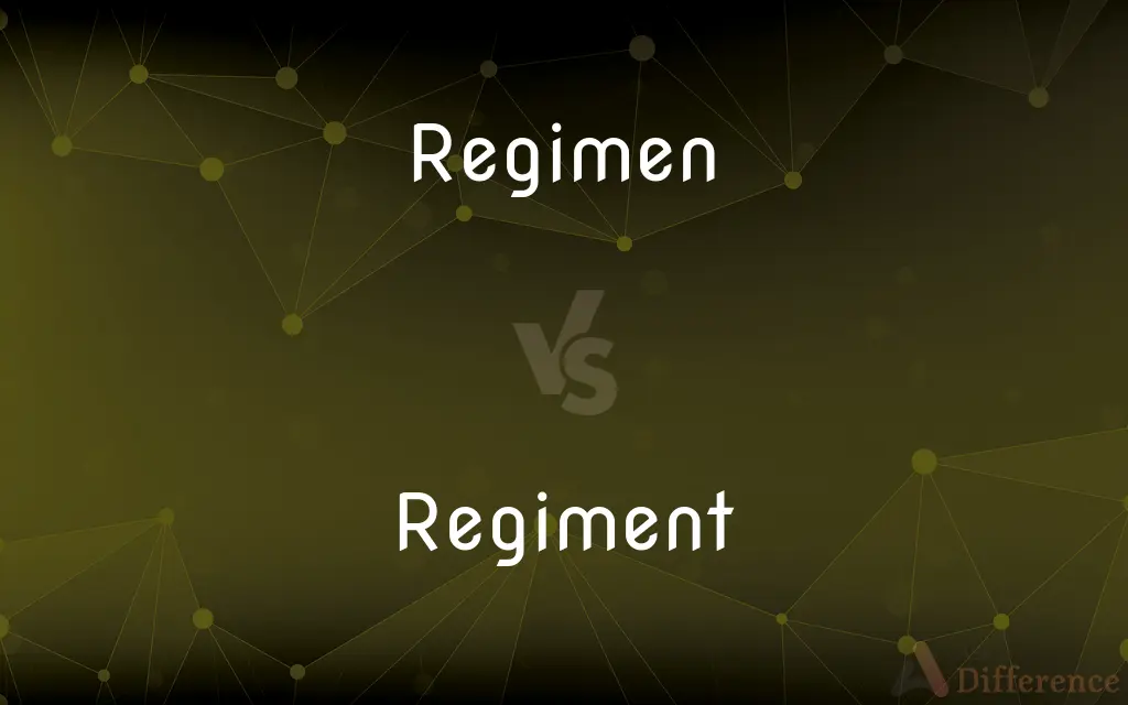 Regimen vs. Regiment — What's the Difference?