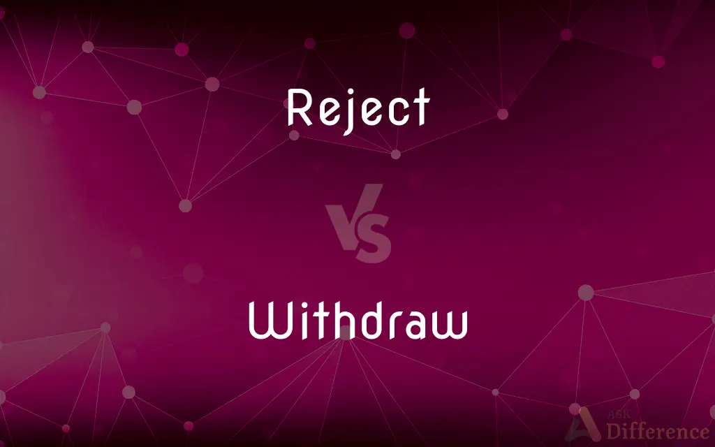 Reject vs. Withdraw — What's the Difference?