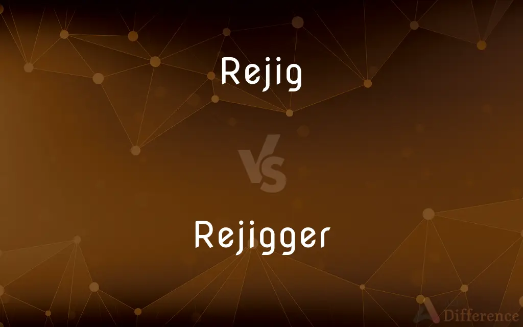 Rejig vs. Rejigger — What's the Difference?