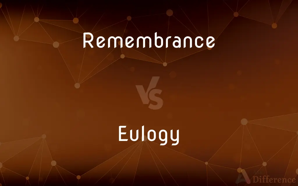 Remembrance vs. Eulogy — What's the Difference?