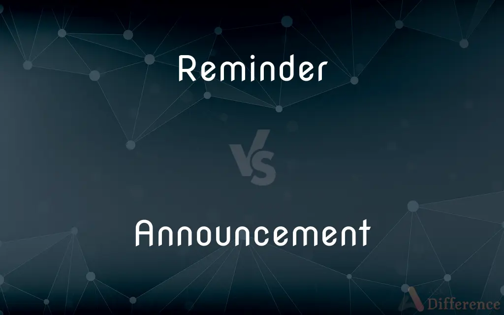 Reminder vs. Announcement — What's the Difference?