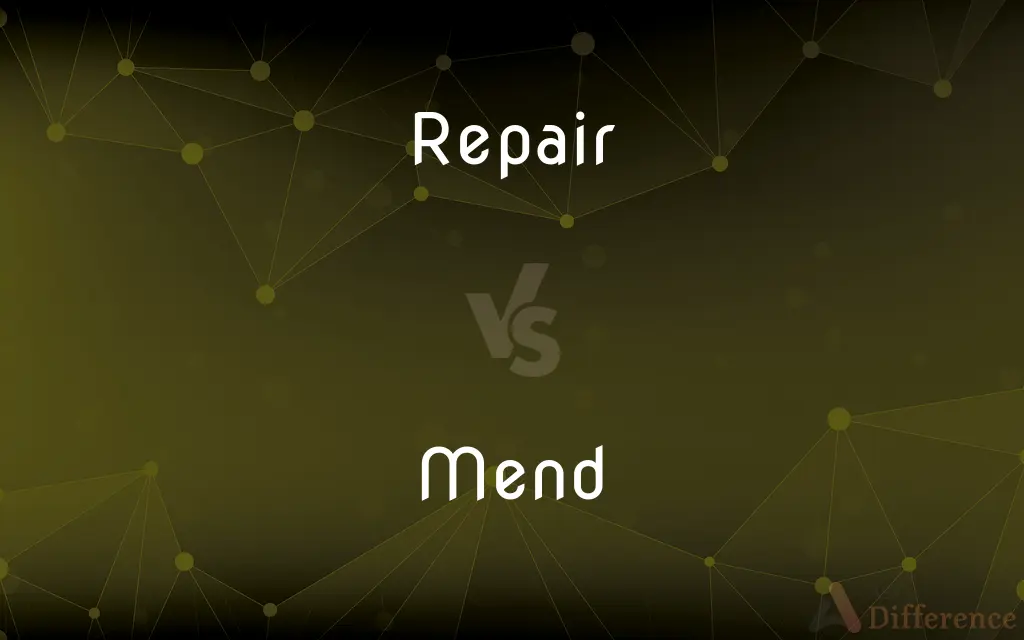 Repair vs. Mend — What's the Difference?